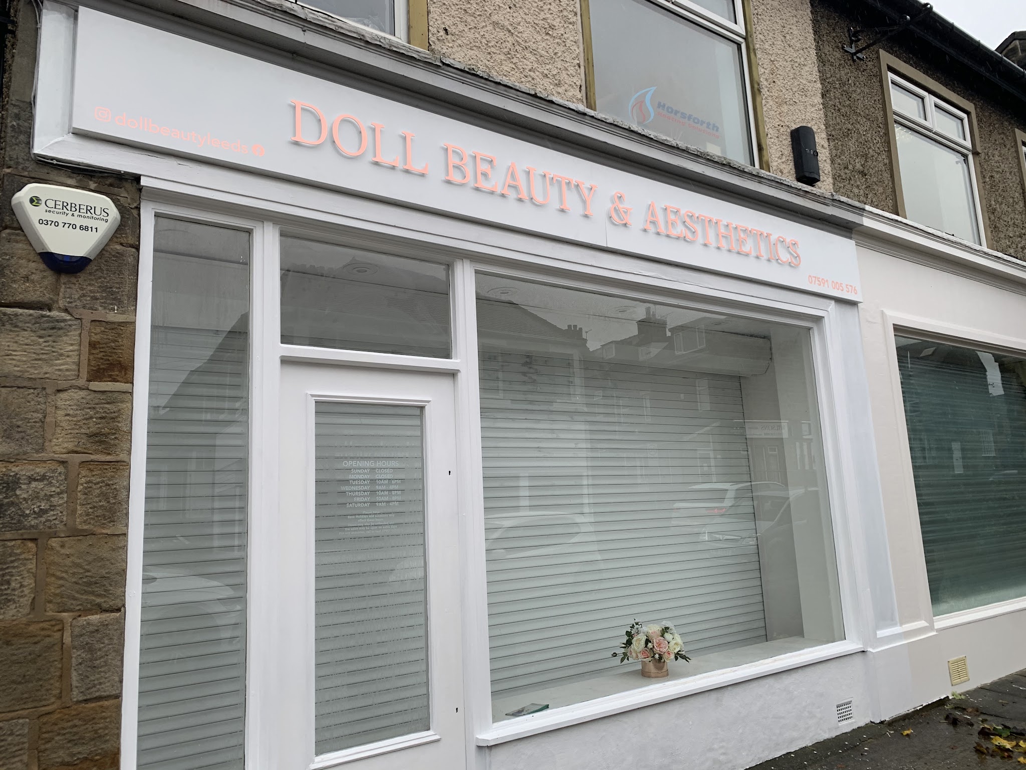 Doll Beauty & Aesthetics shopfront at 123 New Road Side in Horsforth